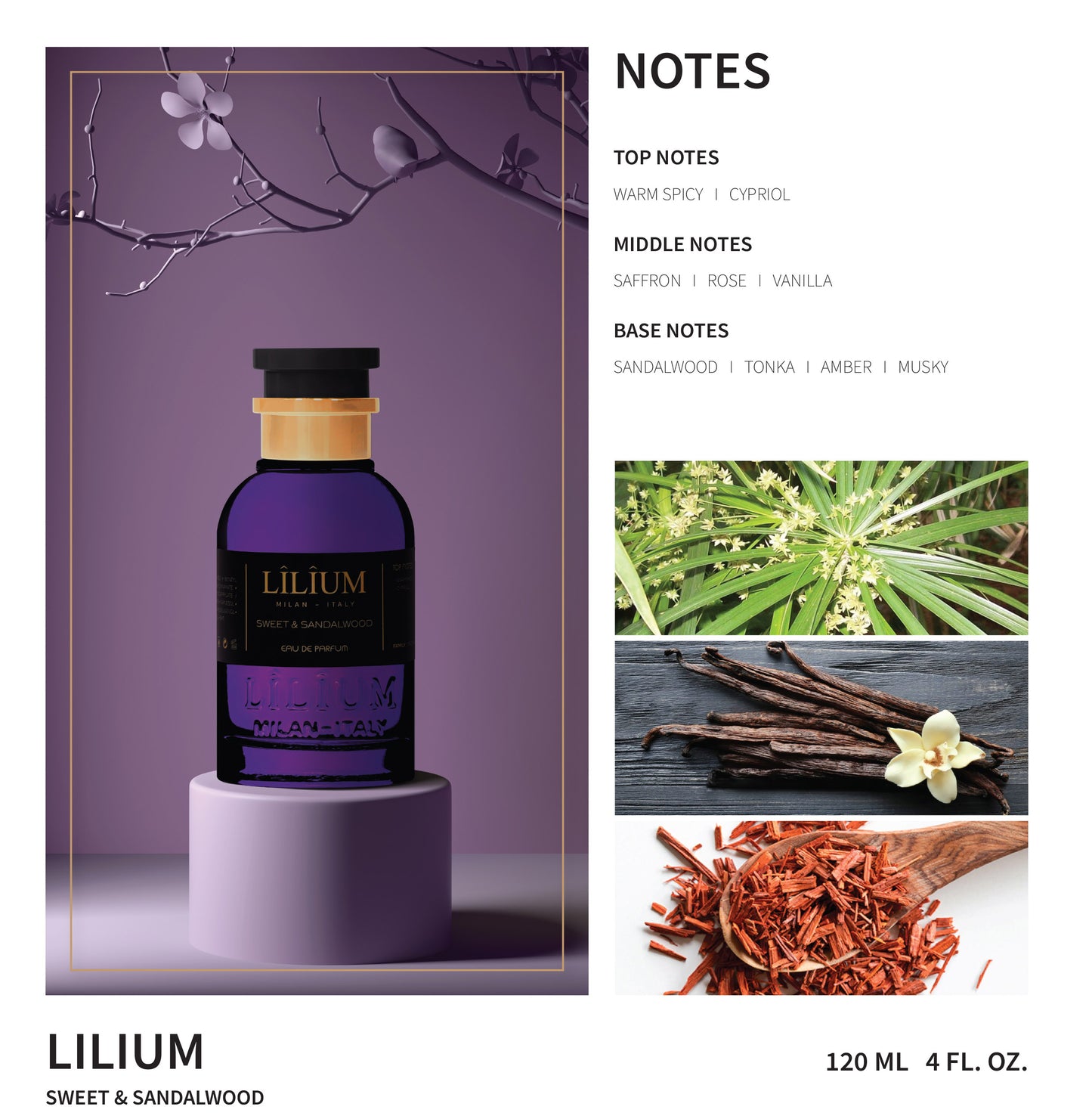 Sweet & Sandalwood 120 ML - LILIUM Perfume - image 3