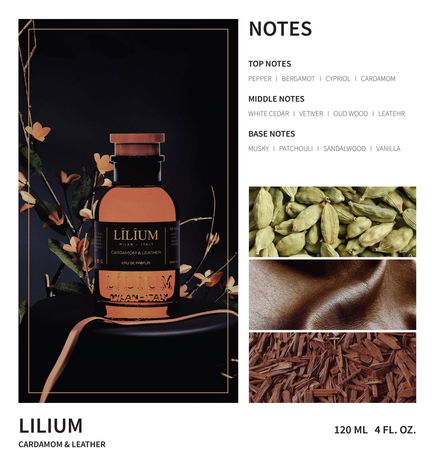 Cardamom & Leather 120 ML - LILIUM Perfume - image 3