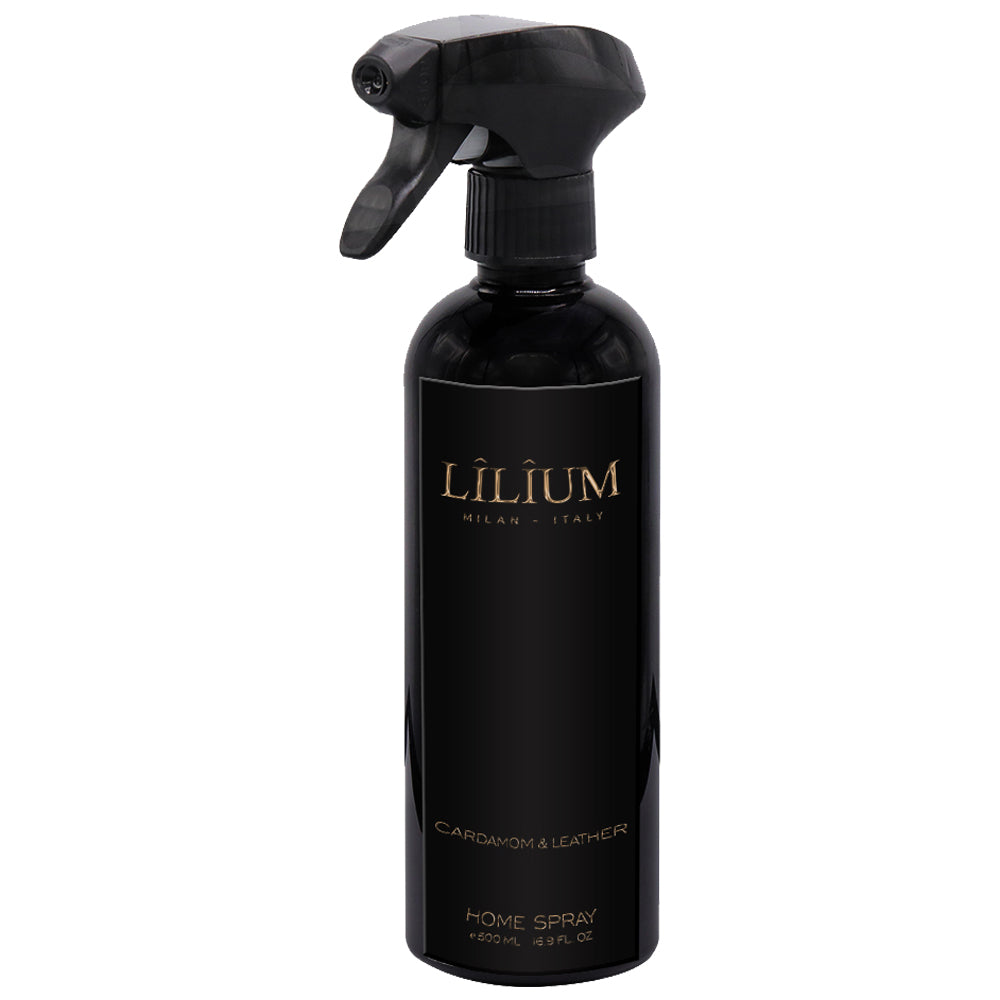 Cardamom & Leather home spray by LÎLÎUM Milan, interior perfume for the home