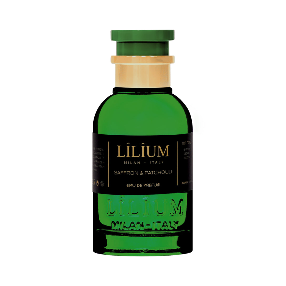 Saffron & Patchouli eau de parfum by LÎLÎUM Milan, spiced niche fragrance