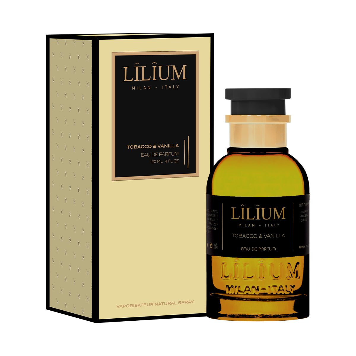 Tobacco & Vanilla eau de parfum by LÎLÎUM Milan, sweet tobacco niche fragrance